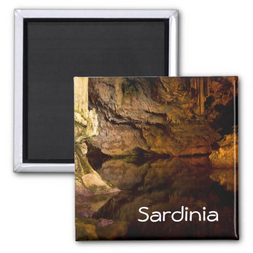 Neptunes Grotto with Sardinia text magnet