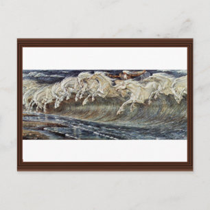 Neptune'S Horses By Crane Walter Postcard