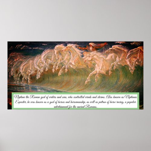 Neptunes horses poster print