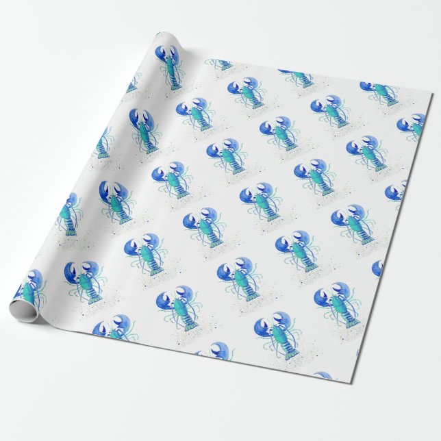 Neptune's Lobster Wrapping Paper (Unrolled)