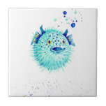 Neptune's Pufferfish Tile<br><div class="desc">A bright and fun design!</div>