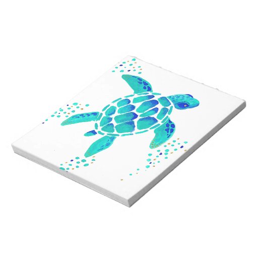 Neptune's Turtle Notepad | Zazzle