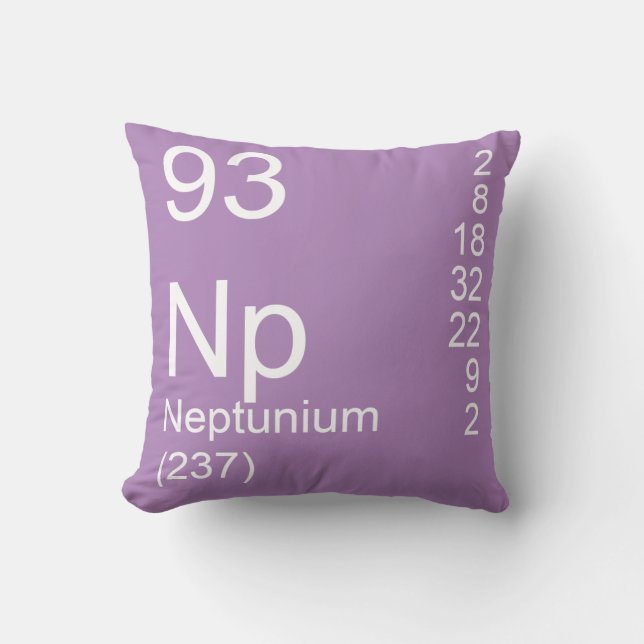 Neptunium Throw Pillow (Front)
