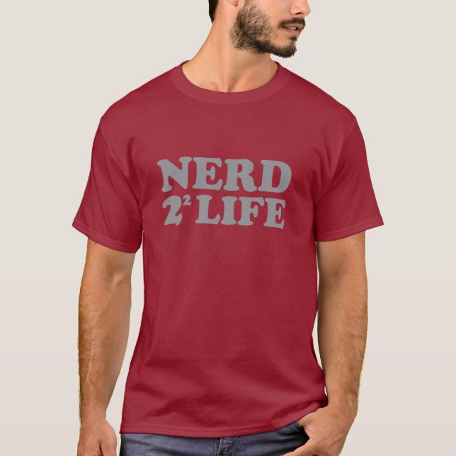 Nerd 4 Life Funny Humor Math Geek Shirt (Front)