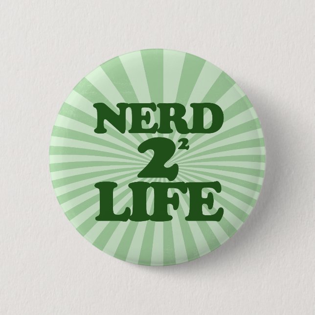 Nerd 4 Life Pinback Button (Front)