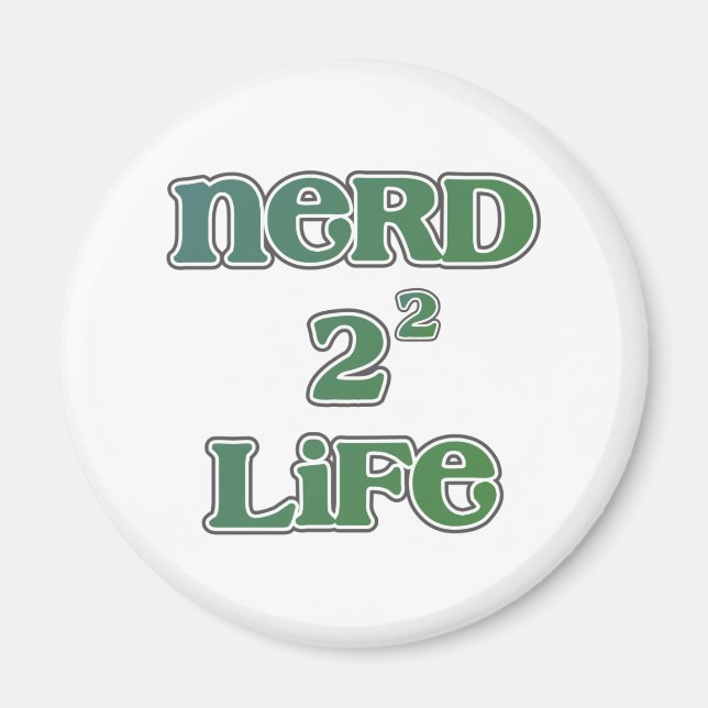 Nerd 4 Life Squared Magnet (Front)