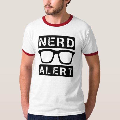 Nerd alert funny men's shirt | Zazzle