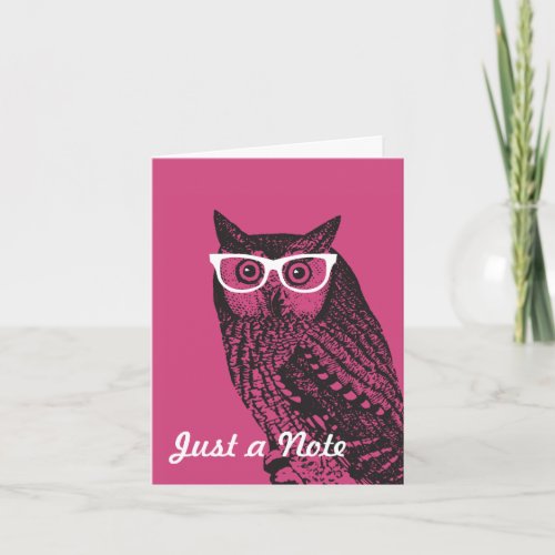 Nerd Bird Vintage Graphic Owl Notecards