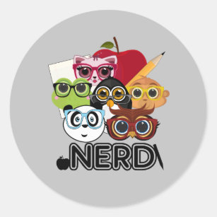 Nerd Classic Round Sticker