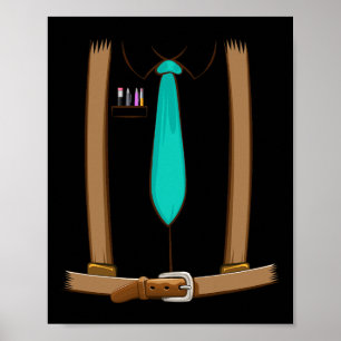 Nerd Costume Halloween Cute Dork Geek Son Gamer Gi Poster