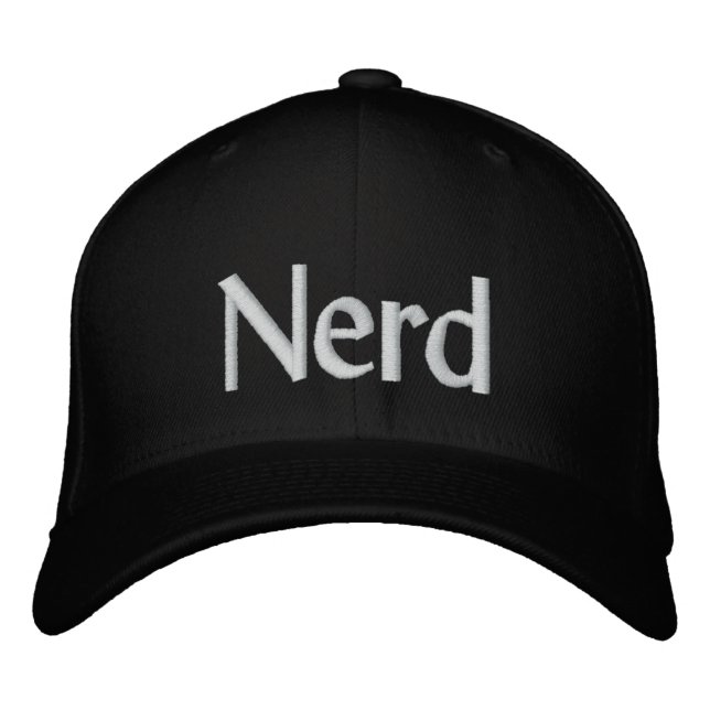 Nerd Embroidered Baseball Cap (Front)