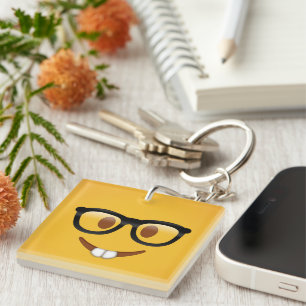 Nerd Emoji Keychain