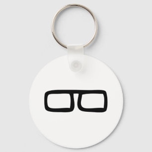 nerd eyeglasses keychain