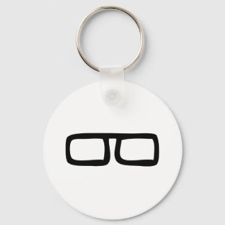 nerd eyeglasses keychain