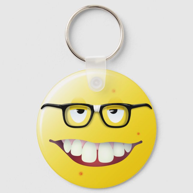 Nerd Face Keychain (Front)