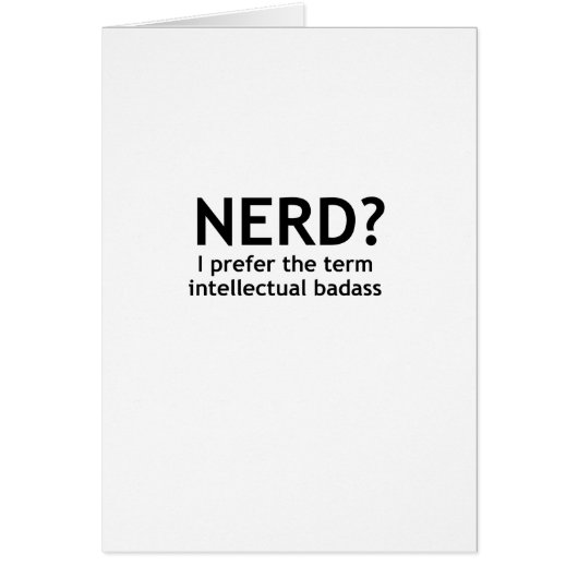 Nerd? Funny, geeky design Cards (Front)