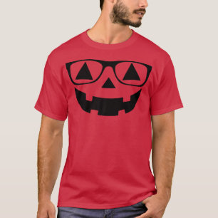 Nerd Geek Jack O Lantern Halloween Pumpkin Face  T-Shirt