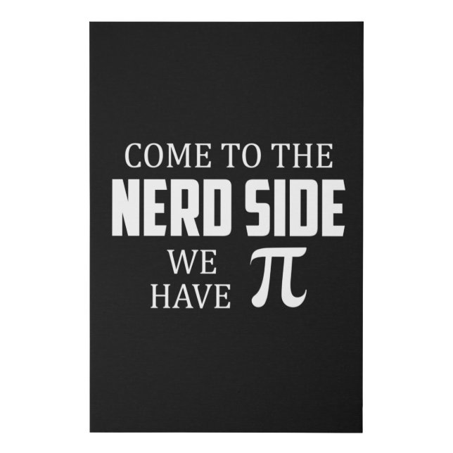 Nerd Geek Math Science Computer Funny Gift Idea Faux Canvas Print (Front)