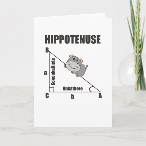 Nerd Geometry Hippotenuse Hypotenuse Math Card