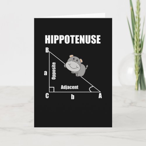 Nerd Geometry Hippotenuse Hypotenuse Math Card