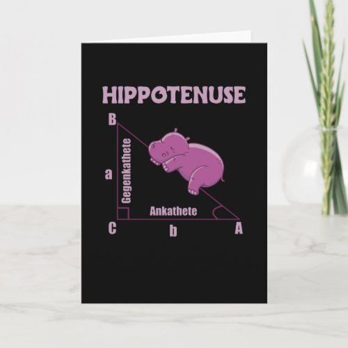 Nerd Geometry Hippotenuse Hypotenuse Math Card