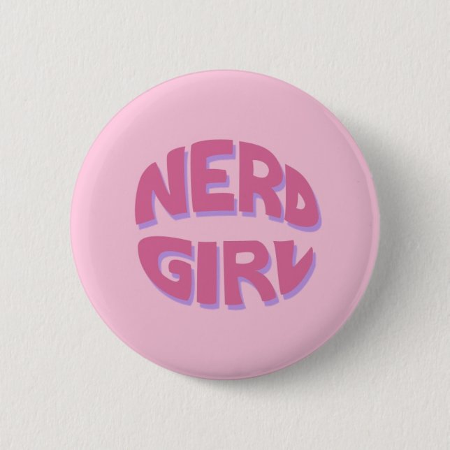Nerd Girl Basic Button (Front)
