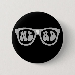 Nerd Glasses Pinback Button