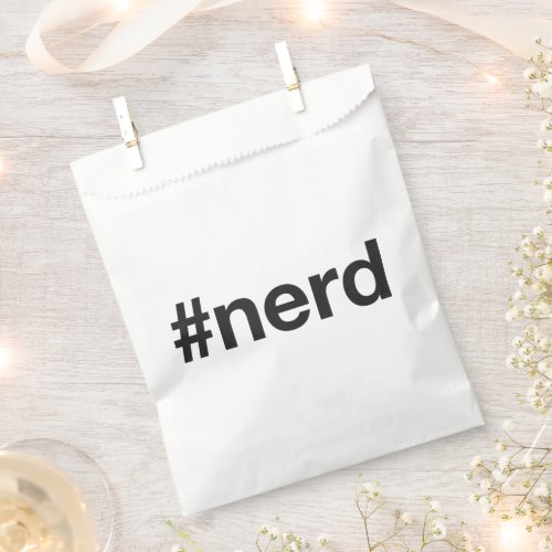 NERD Hashtag Favor Bag