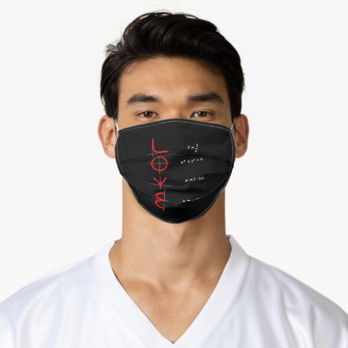 Nerd Humor  Math and Science Geek Love Graph Adult Cloth Face Mask