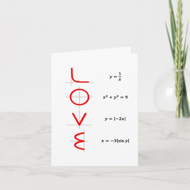Nerd Humor | Math and Science Geek Love Graph Holiday Card (Front)