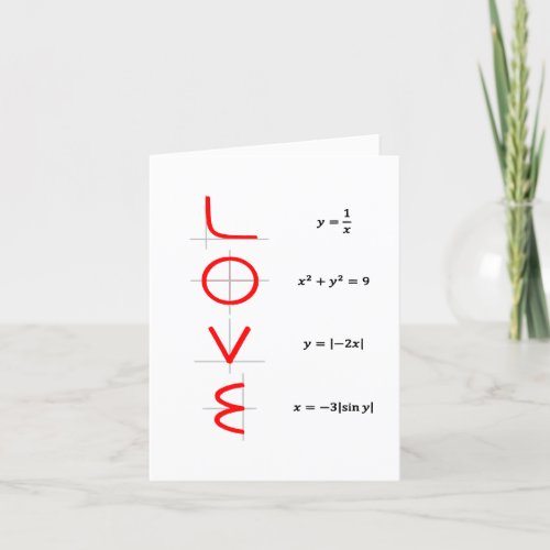 Nerd Humor  Math and Science Geek Love Graph Holiday Card