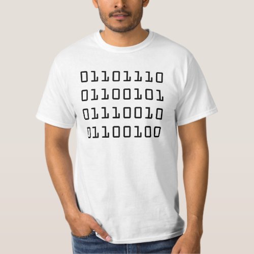 Nerd In Binary Code T_Shirt