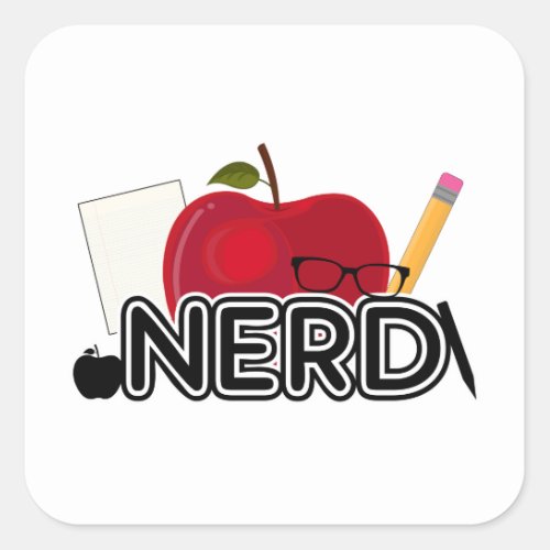 Nerd _ Logo Square Sticker