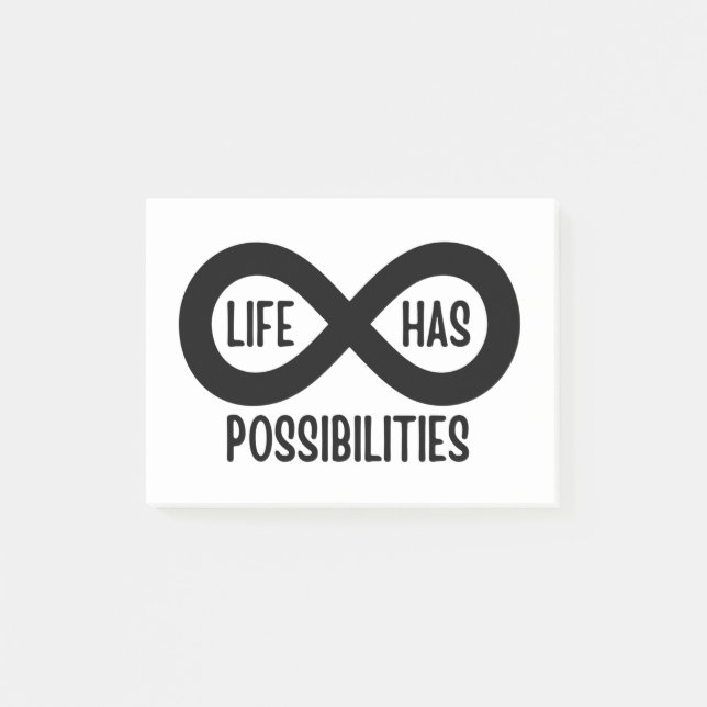 Nerd Mathematics Life Has Possibilities Post-it Notes (Front)