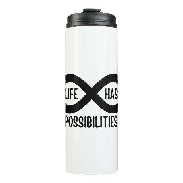 Nerd Mathematics Life Has Possibilities Thermal Tumbler (Front)