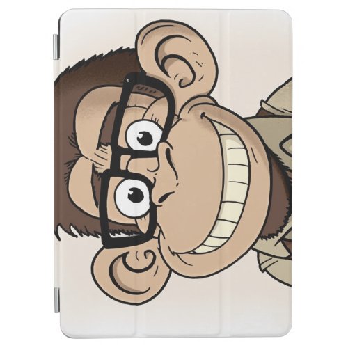 nerd monkey smile iPad air cover