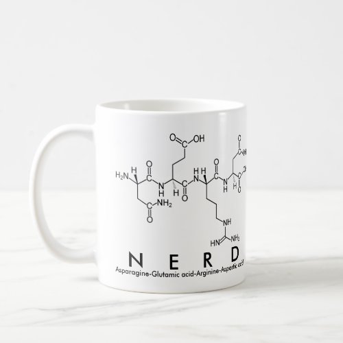 Nerd peptide word mug