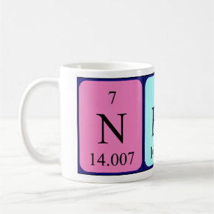 Nerd periodic table word mug