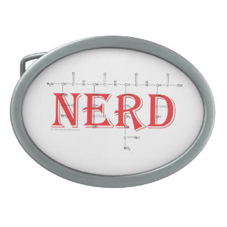 'NERD' polypeptide belt buckle. Buckle