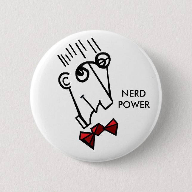 Nerd power pinback button (Front)