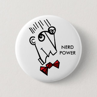 Nerd power pinback button
