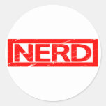 Nerd Stamp Classic Round Sticker