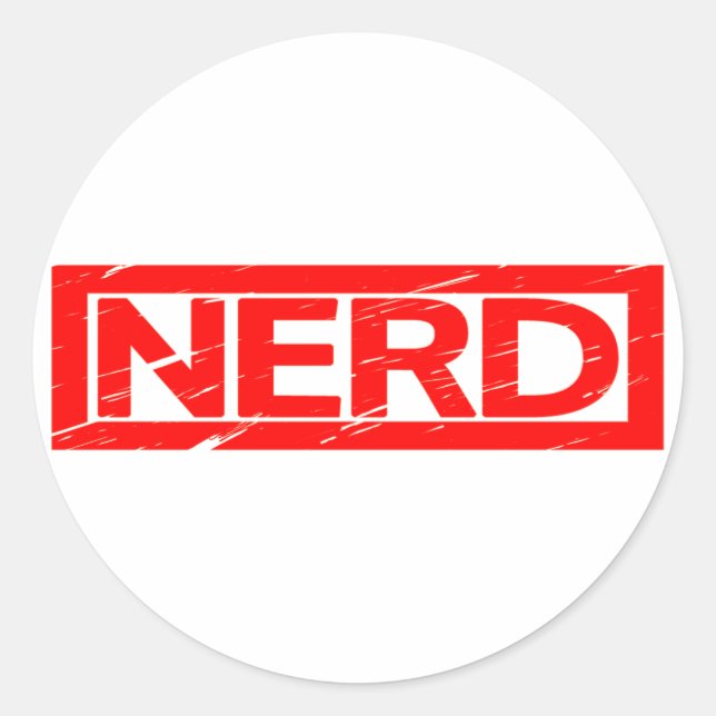 Nerd Stamp Classic Round Sticker (Front)