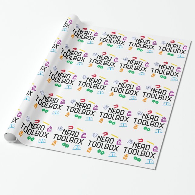 Nerd Toolbox Wrapping Paper (Unrolled)