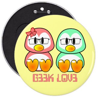Nerd Valentine: Computer Geek Leet Speak Love Pinback Button