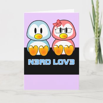 Nerd Valentine: Computer Geek Leet Speak Love card