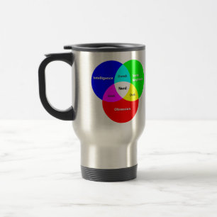 Nerd Venn Diagram Travel Mug