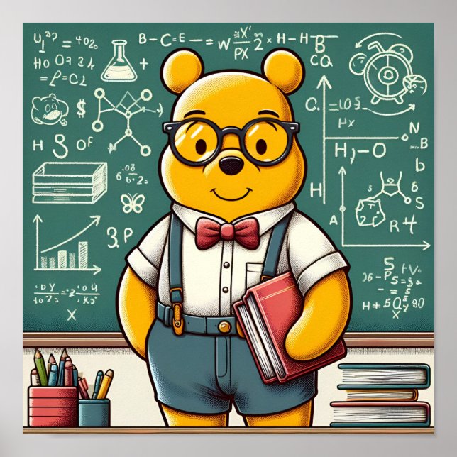 Nerd Winnie the Pooh 1 Poster (Front)