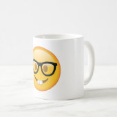 Nerd with Glasses - Emoji Coffee Mug (Front Right)