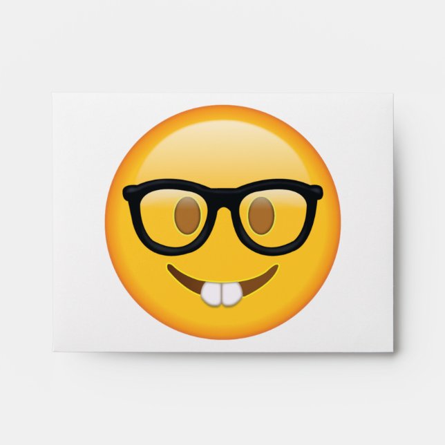 Nerd with Glasses - Emoji Envelope (Front)